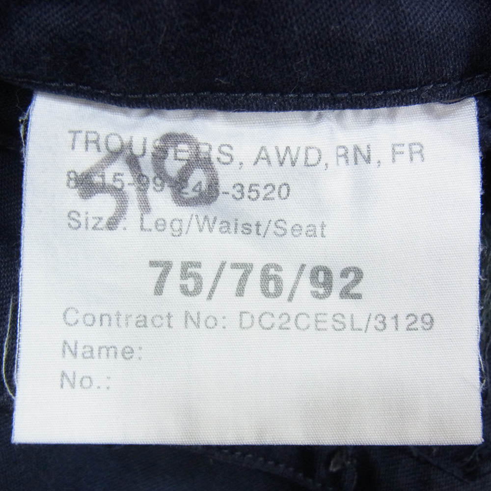 ヴィンテージ Royal NAVY 英国海軍 イギリス軍 トラウザーズ カーゴ パンツ ネイビー系 75/76/92【中古】