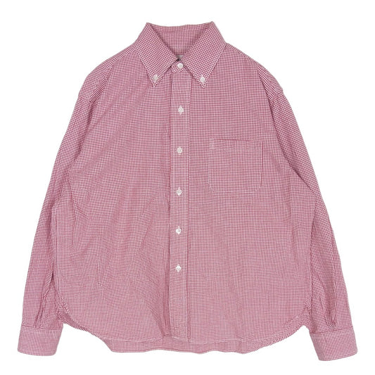 ザムラーシャツメイカーズ 長袖 ボタンダウン ギンガムチェック シャツ レッド系 XS【中古】