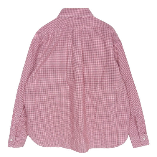 ザムラーシャツメイカーズ 長袖 ボタンダウン ギンガムチェック シャツ レッド系 XS【中古】