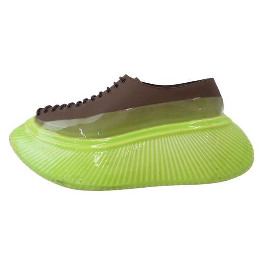 アウトランド Liver shoes Matt Brown Lime DIP スニーカー ブラウン系 ライトグリーン系 25cm【中古】