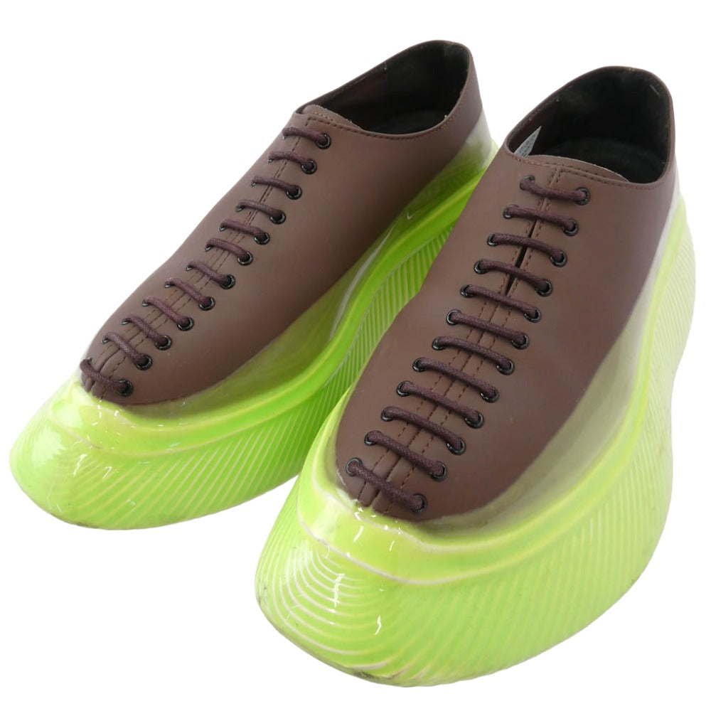 アウトランド Liver shoes Matt Brown Lime DIP スニーカー ブラウン系 ライトグリーン系 25cm【中古】