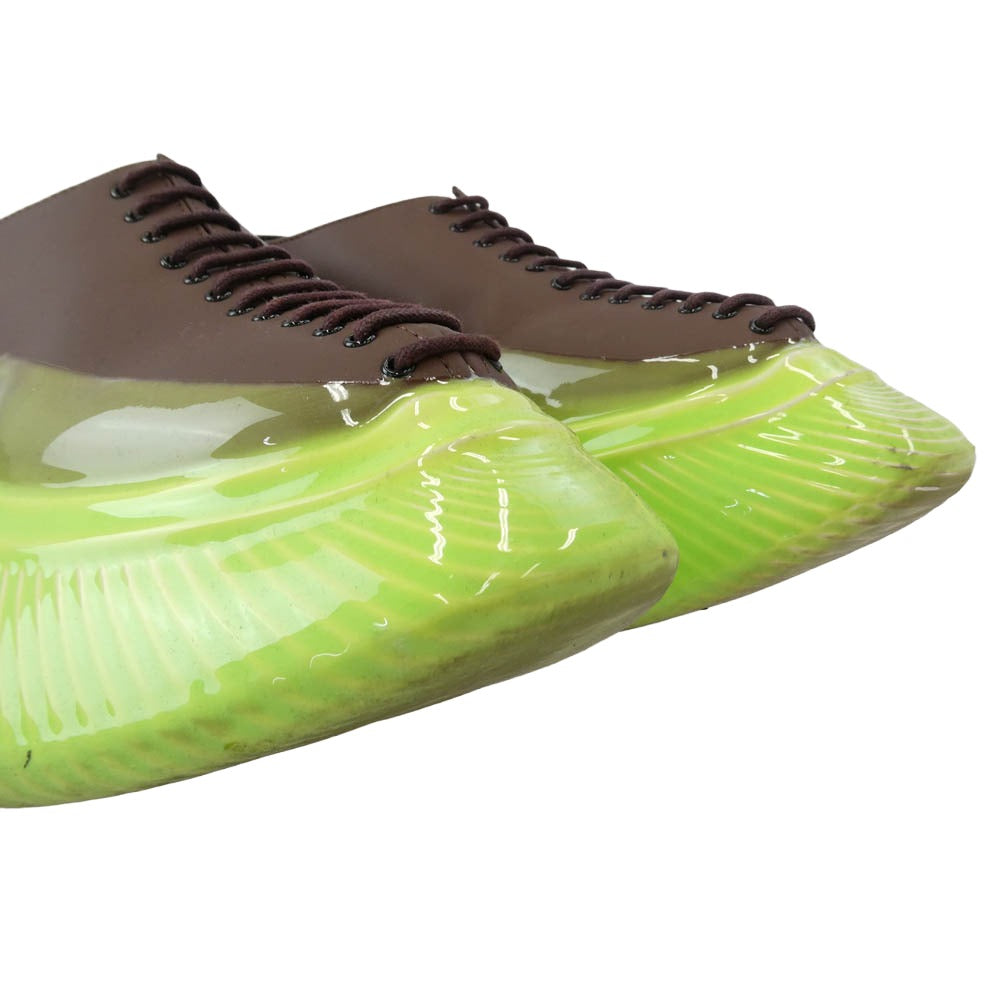 アウトランド Liver shoes Matt Brown Lime DIP スニーカー ブラウン系 ライトグリーン系 25cm【中古】