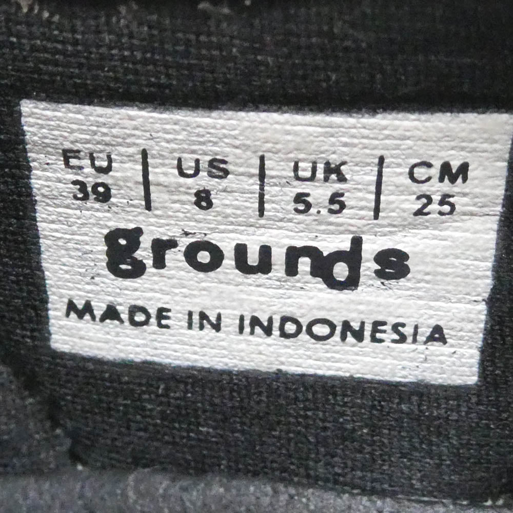 グラウンズ MARY JANE メリージェーン スニーカー ブラック系 25cm【中古】