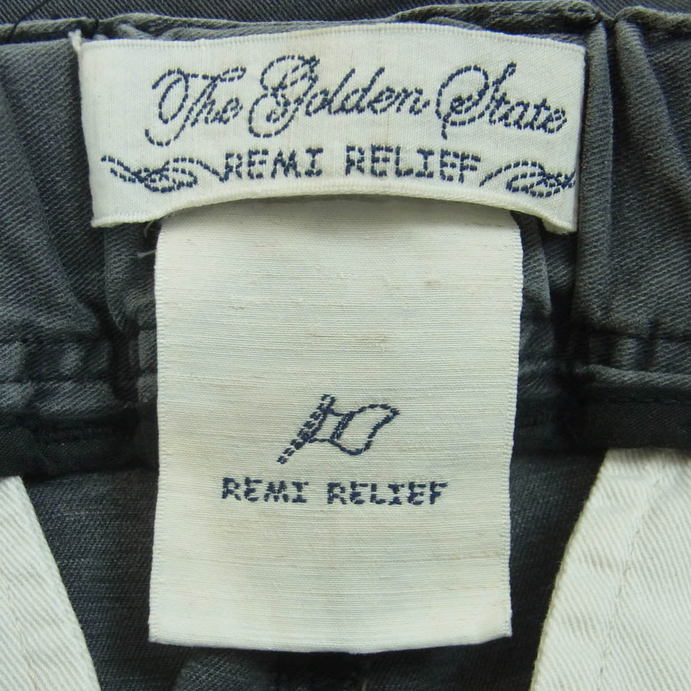 REMI RELIEF レミレリーフ テンセル ストレッチ コットン イージー パンツ 日本製 グレー系 S【中古】