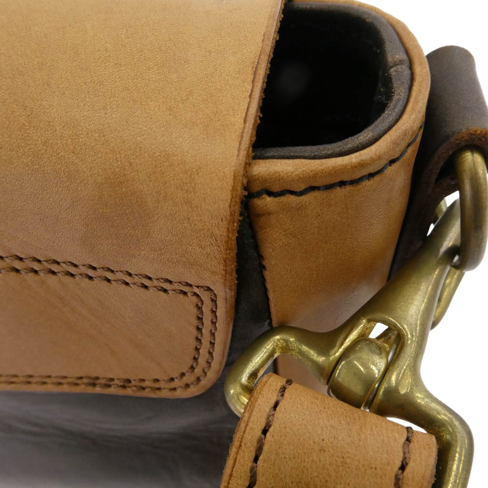 DAPPER'S ダッパーズ Lot1190 Combination Leather Mini Shoulder コンビネーション レザー ミニ ショルダー バッグ ブラウン系【中古】