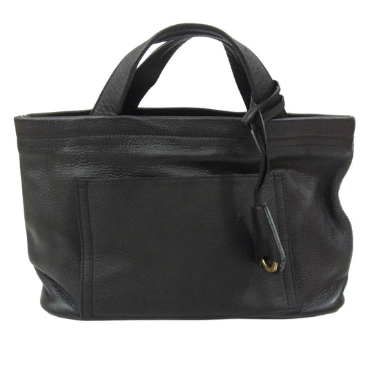 aniary アニアリ クロッシングレザー ミニトート トート バッグ ブラック系【極上美品】【中古】