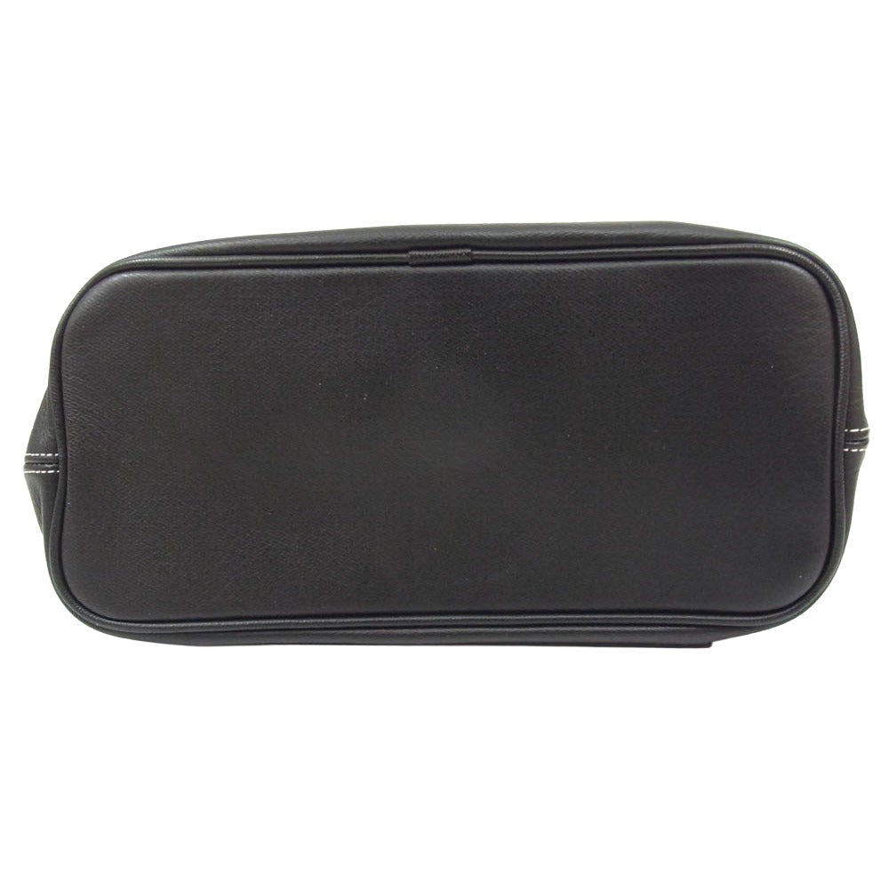 aniary アニアリ クロッシングレザー ミニトート トート バッグ ブラック系【極上美品】【中古】