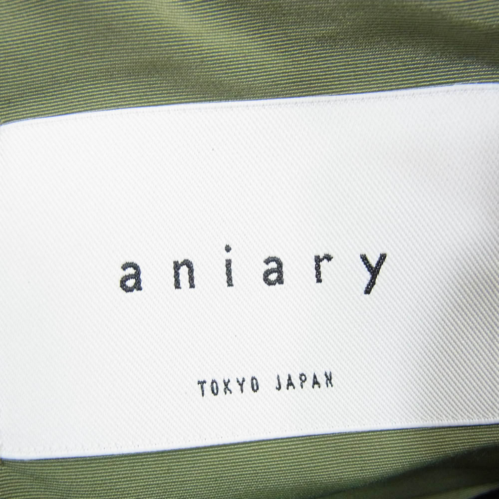 aniary アニアリ クロッシングレザー ミニトート トート バッグ ブラック系【極上美品】【中古】