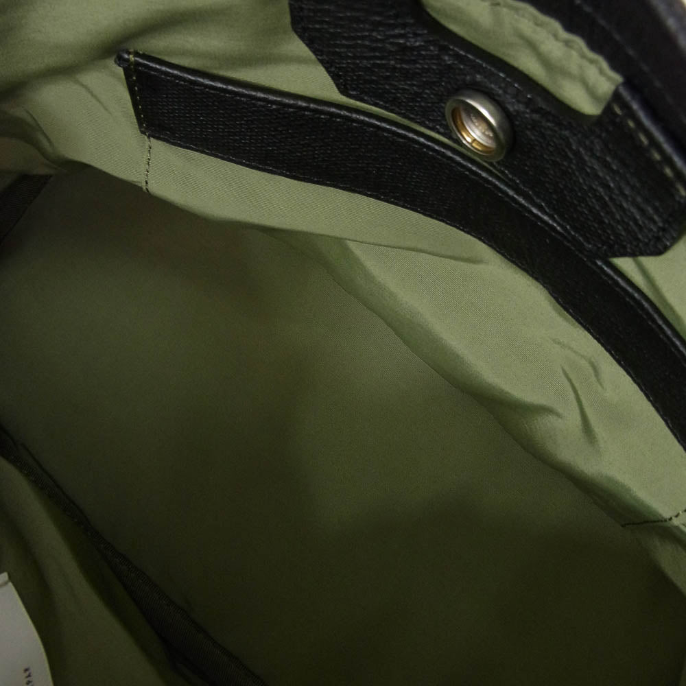 aniary アニアリ クロッシングレザー ミニトート トート バッグ ブラック系【極上美品】【中古】