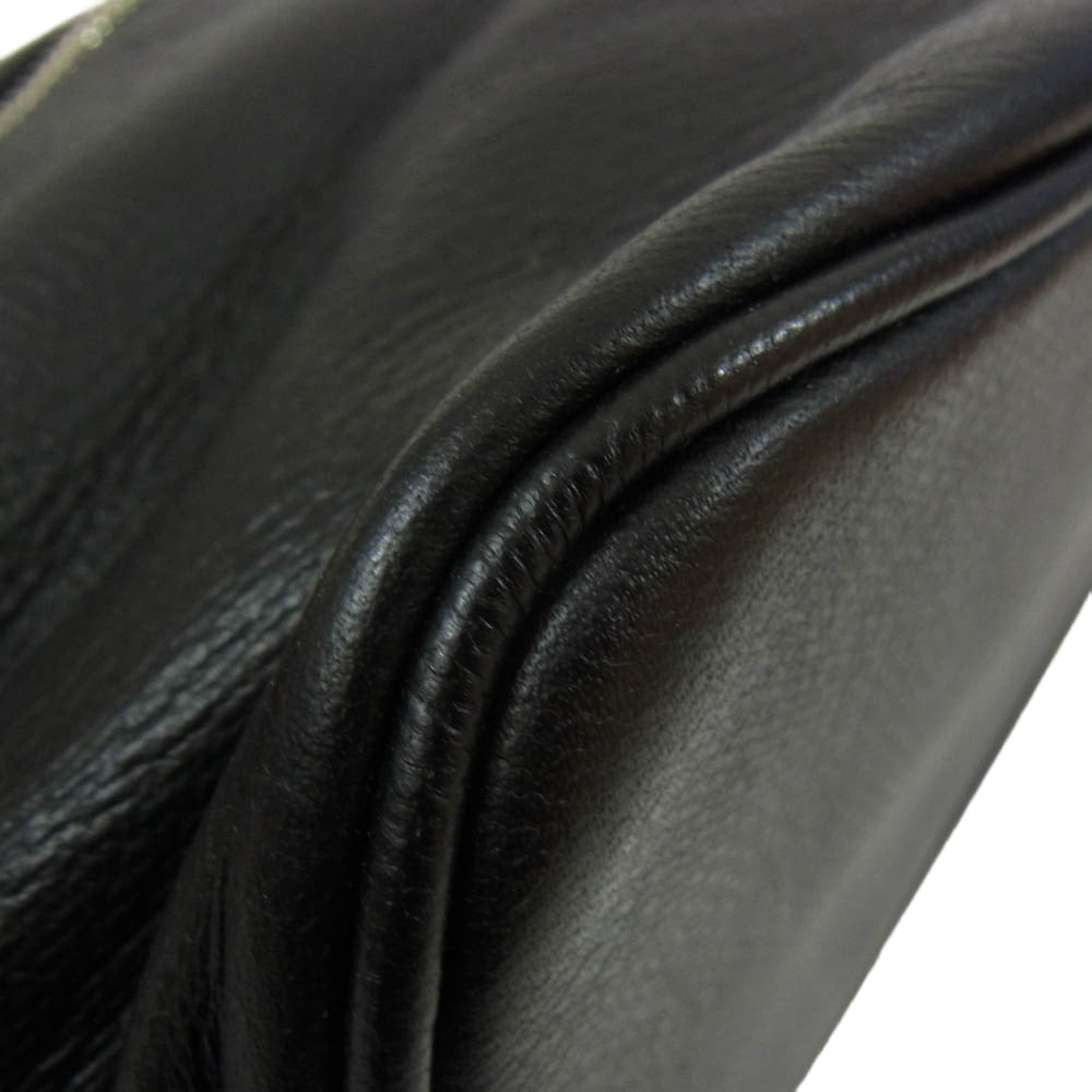 aniary アニアリ クロッシングレザー ミニトート トート バッグ ブラック系【極上美品】【中古】