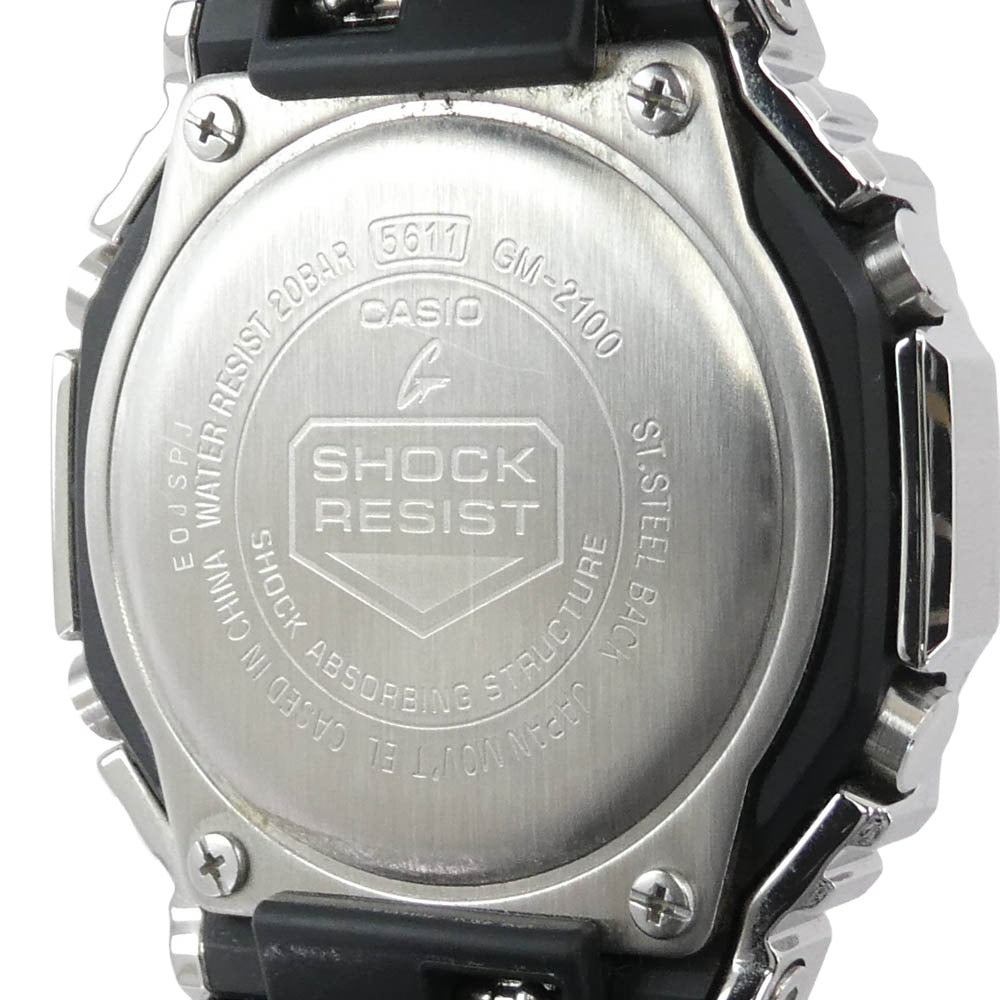 CASIO G-SHOCK カシオ ジーショック GM-2100-1AJF Metal Covered アナログデジタルコンビネーション 腕時計 リストウォッチ ブラック系 シルバー系【中古】