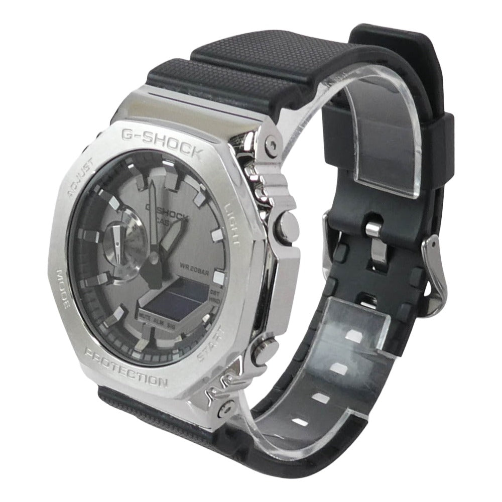 CASIO G-SHOCK カシオ ジーショック GM-2100-1AJF Metal Covered アナログデジタルコンビネーション 腕時計 リストウォッチ ブラック系 シルバー系【中古】