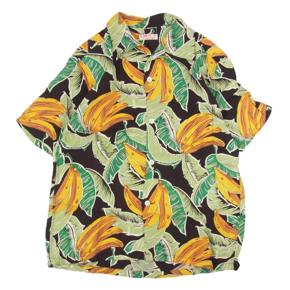 SUN SURF サンサーフ SS33865 ISLAND BANANA アイランドバナナ アロハ ハワイアン 半袖 シャツ ブラック系 M【中古】
