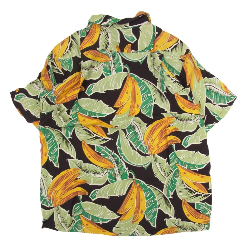 SUN SURF サンサーフ SS33865 ISLAND BANANA アイランドバナナ アロハ ハワイアン 半袖 シャツ ブラック系 M【中古】