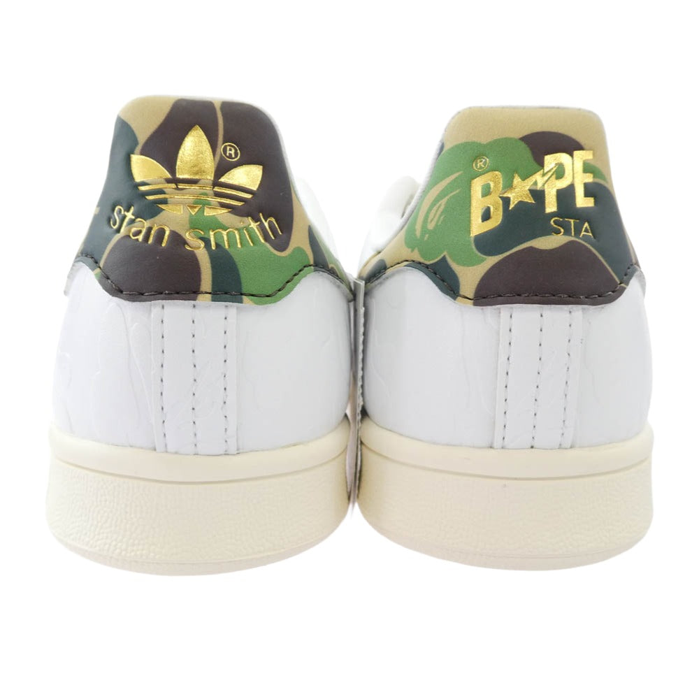 adidas アディダス A BATHING APE アベイシングエイプ 23AW IG1115 Stan Smith 30th Anniversary スタンスミス 30周年 アニバーサリー スニーカー ホワイト系 カモフラージュ系 23.5cm【新古品】【未使用】【中古】