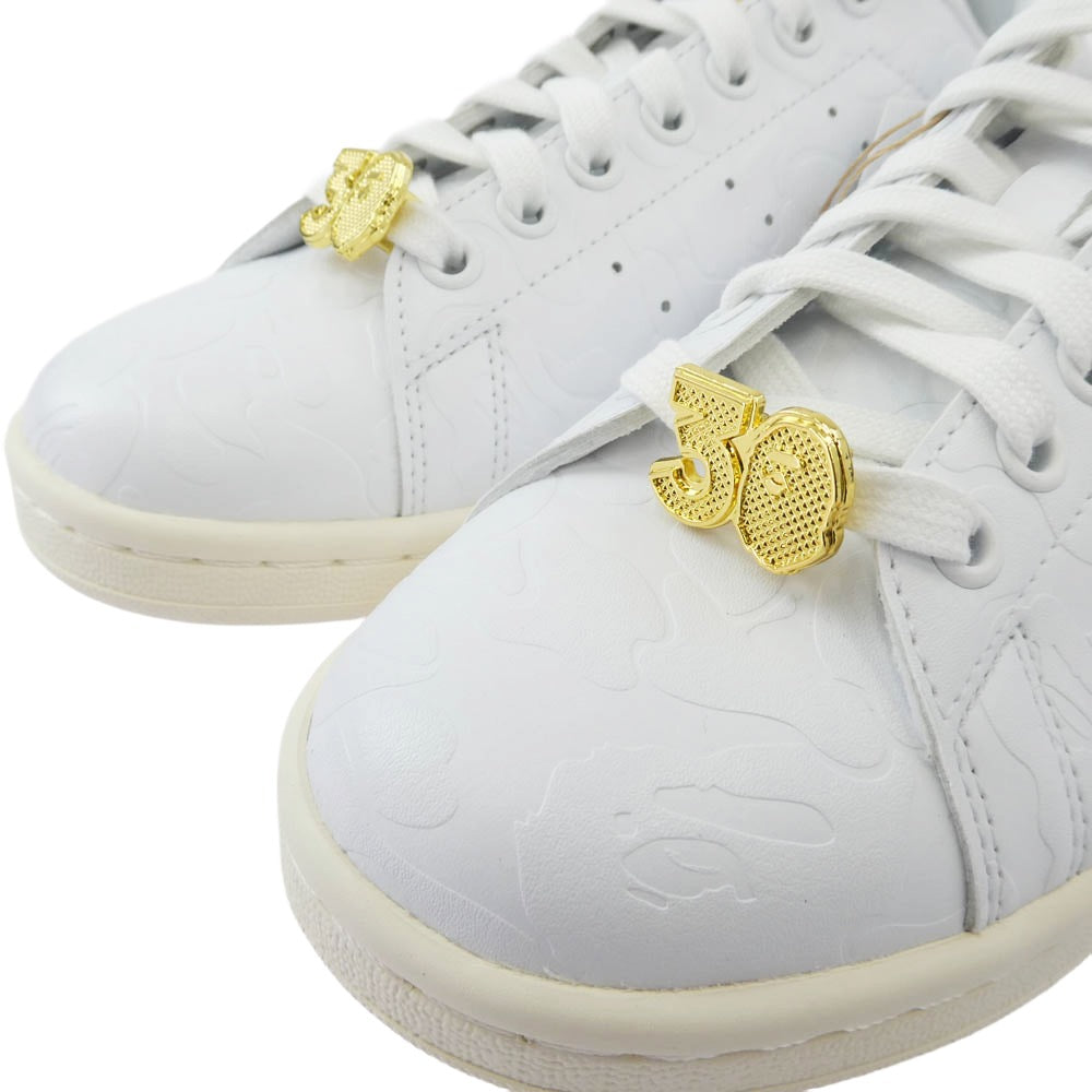 adidas アディダス A BATHING APE アベイシングエイプ 23AW IG1115 Stan Smith 30th Anniversary スタンスミス 30周年 アニバーサリー スニーカー ホワイト系 カモフラージュ系 23.5cm【新古品】【未使用】【中古】