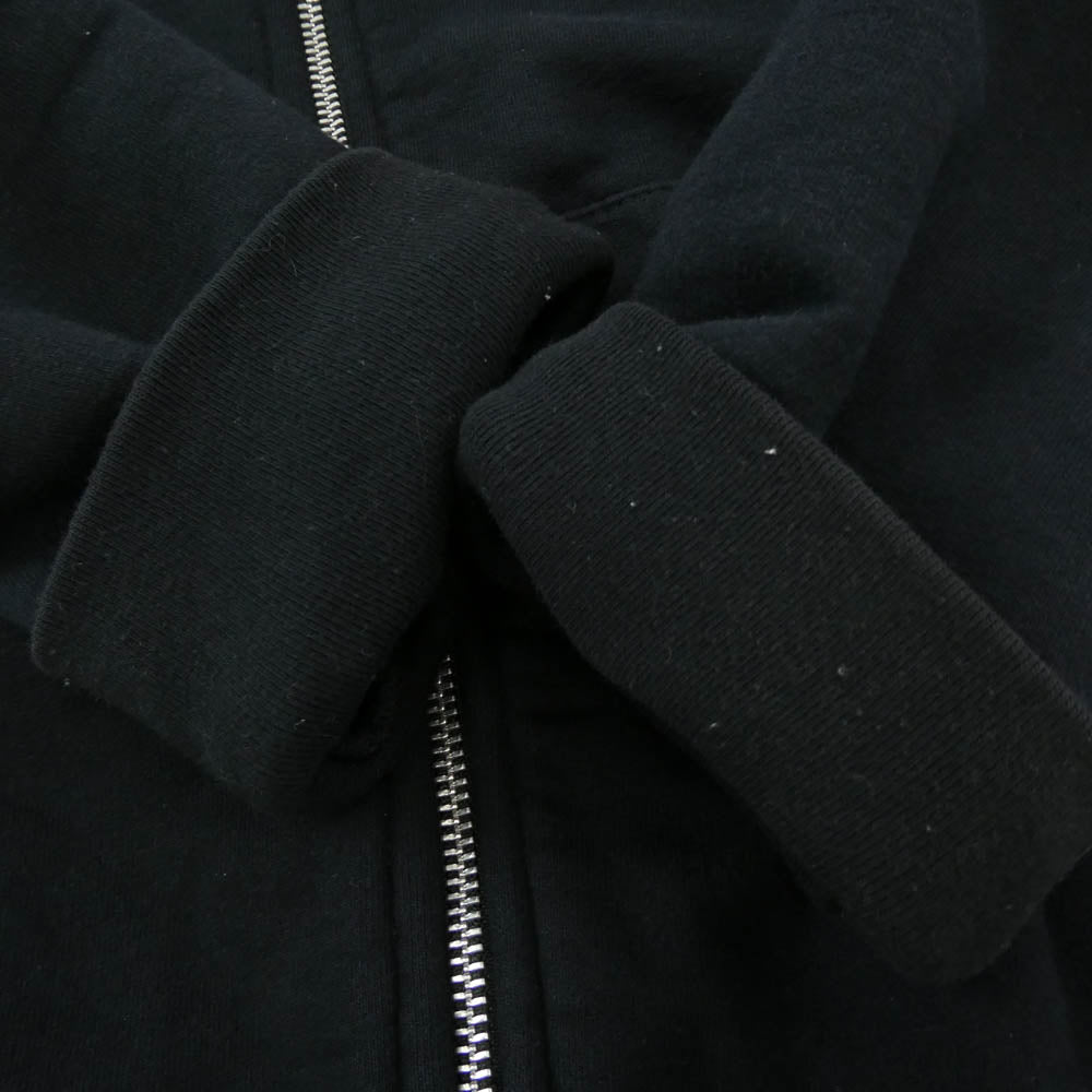 CHROME HEARTS クロムハーツ（原本無） SWTSHRT HD ZIP 裏地サーマル 袖ロゴ アームロゴプリント ジップアップ パーカー 黒 ブラック系 M【中古】