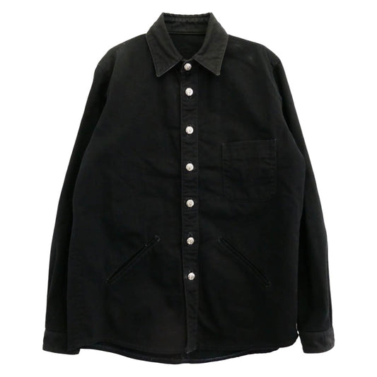 CHROME HEARTS クロムハーツ（原本無） セメタリークロスパッチ バックフレアニー ウエスタン デニムジャケット ブラック系 シルバー系 M【中古】