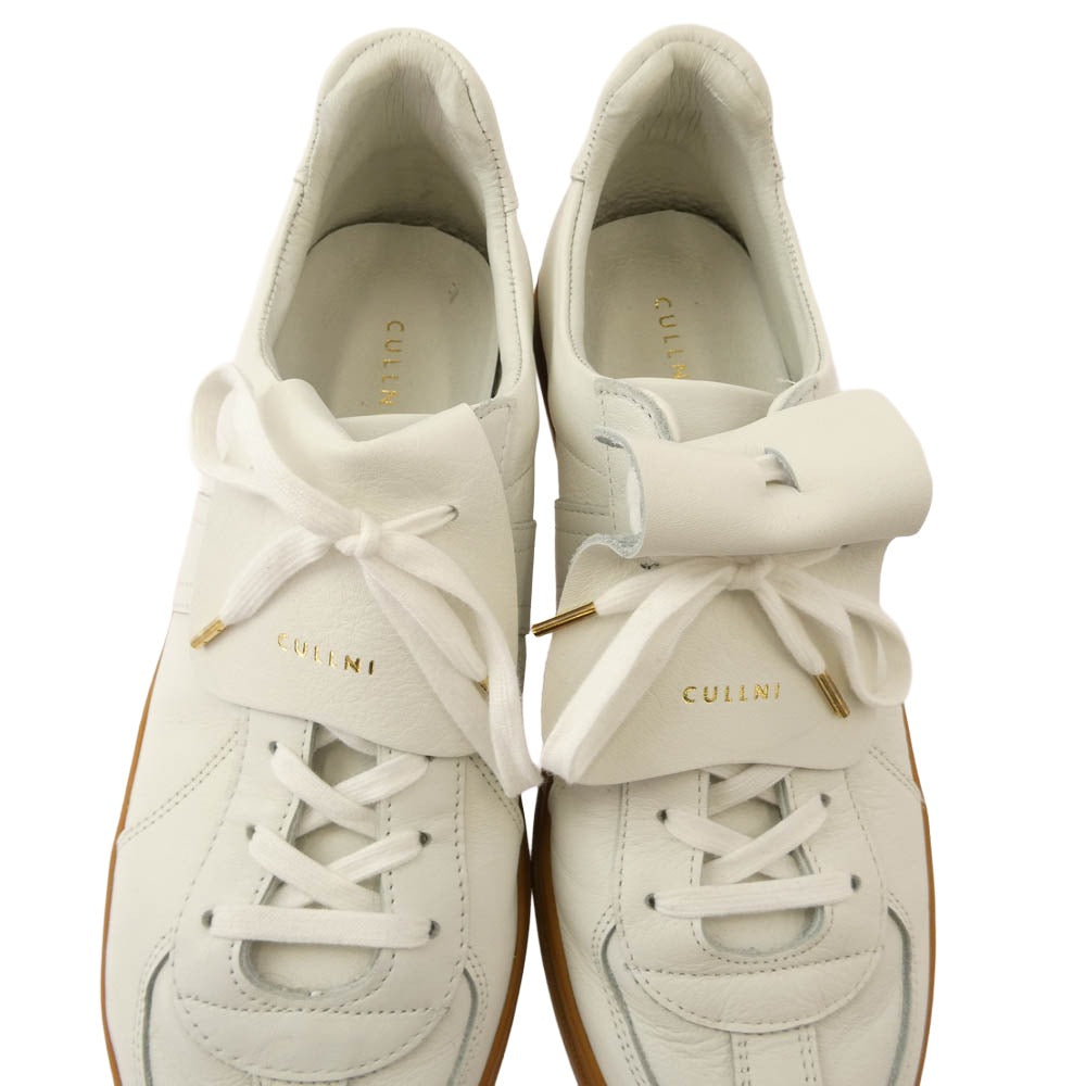 クルニ レザー ローカット スニーカー ホワイト系 9【中古】