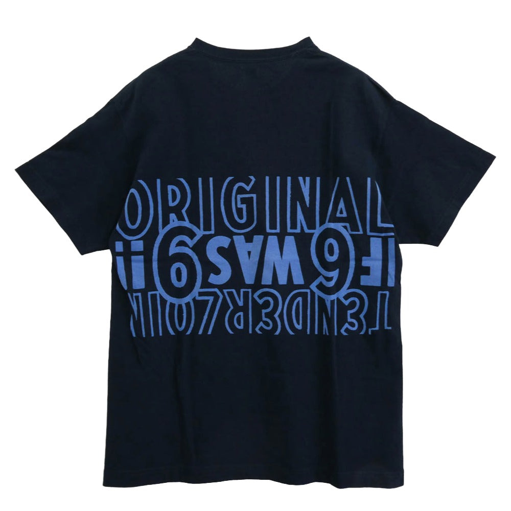 TENDERLOIN テンダーロイン 22SS TEE 3A ロゴ 半袖 Tシャツ ネイビー ネイビー系 L【中古】
