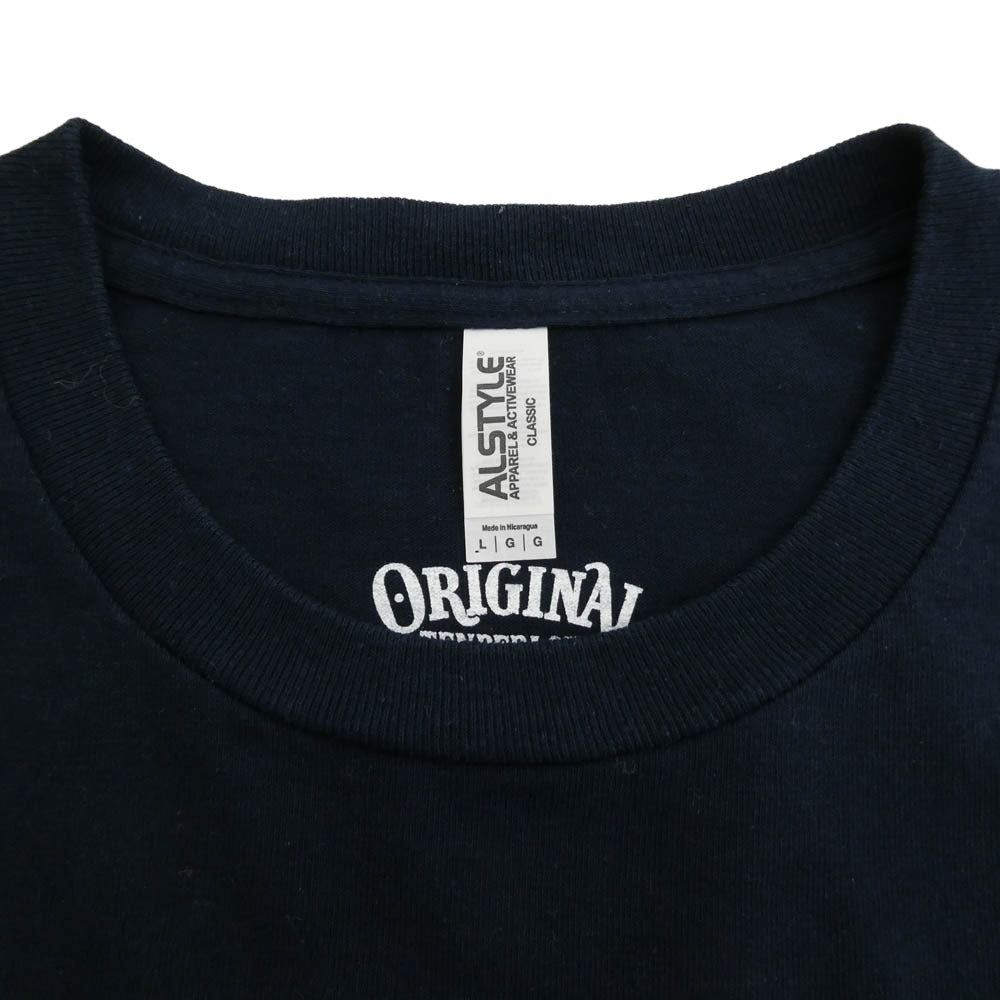 TENDERLOIN テンダーロイン 22SS TEE 3A ロゴ 半袖 Tシャツ ネイビー ネイビー系 L【中古】