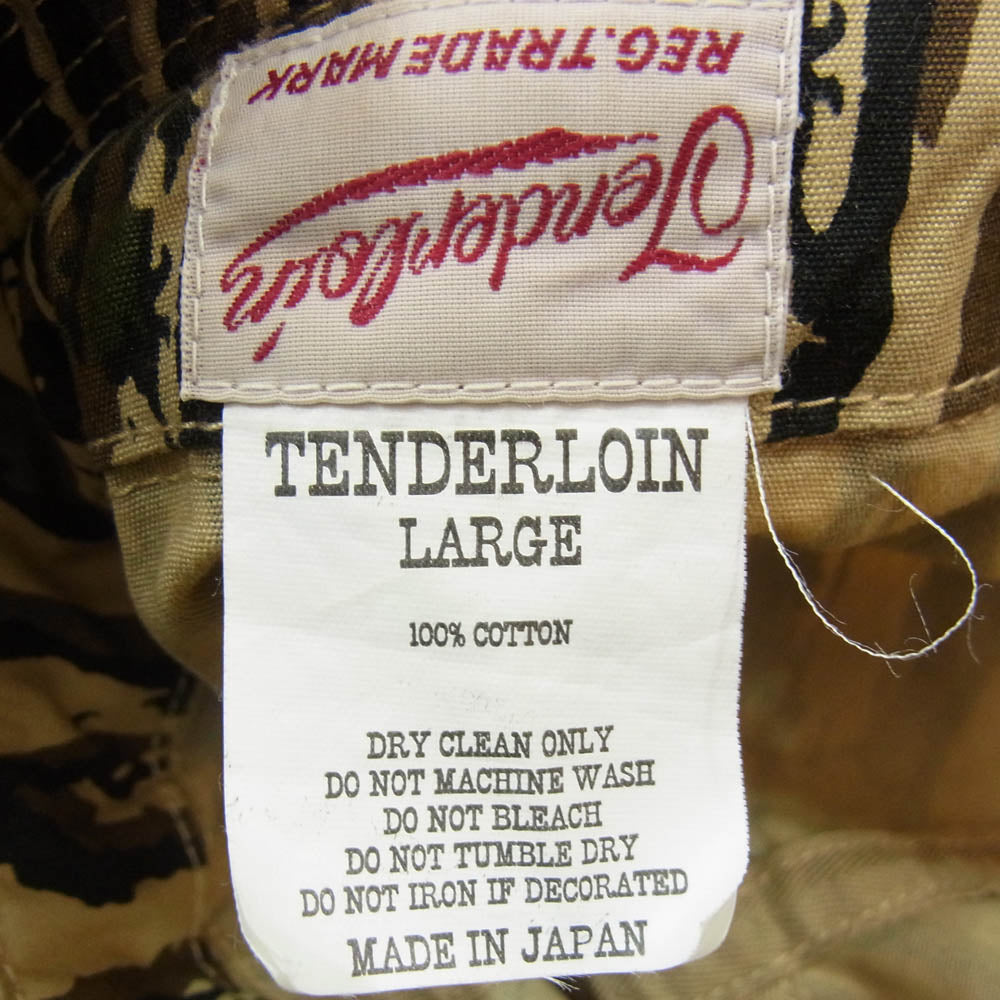 TENDERLOIN テンダーロイン T-JUNGLE HAT ジャングル 迷彩 カモ 帽子 ハット カーキ系 L【中古】