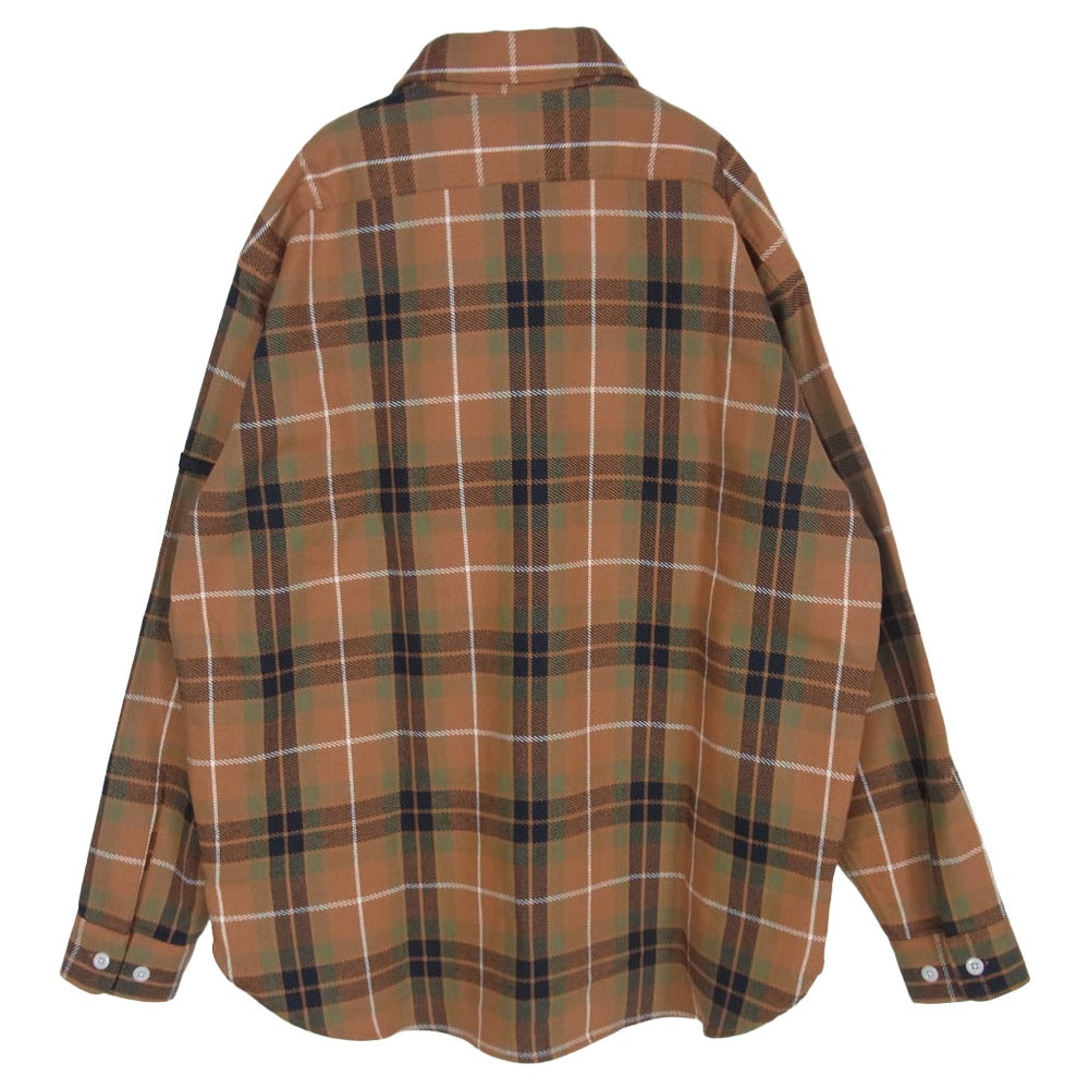 N.HOOLYWOOD エヌハリウッド 2252-SH61-026 ORG CHECK 長袖 チェック ネル シャツ オレンジ系 36【極上美品】【中古】