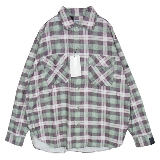 N.HOOLYWOOD エヌハリウッド BIG MAC ビッグマック 2252-SH60-025 GRN CHECK 長袖 チェック ネル シャツ グリーン系 36【極上美品】【中古】