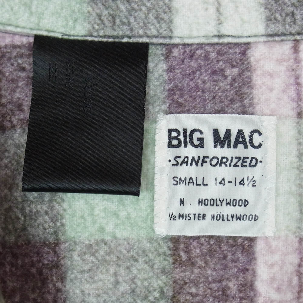 N.HOOLYWOOD エヌハリウッド BIG MAC ビッグマック 2252-SH60-025 GRN CHECK 長袖 チェック ネル シャツ グリーン系 36【極上美品】【中古】