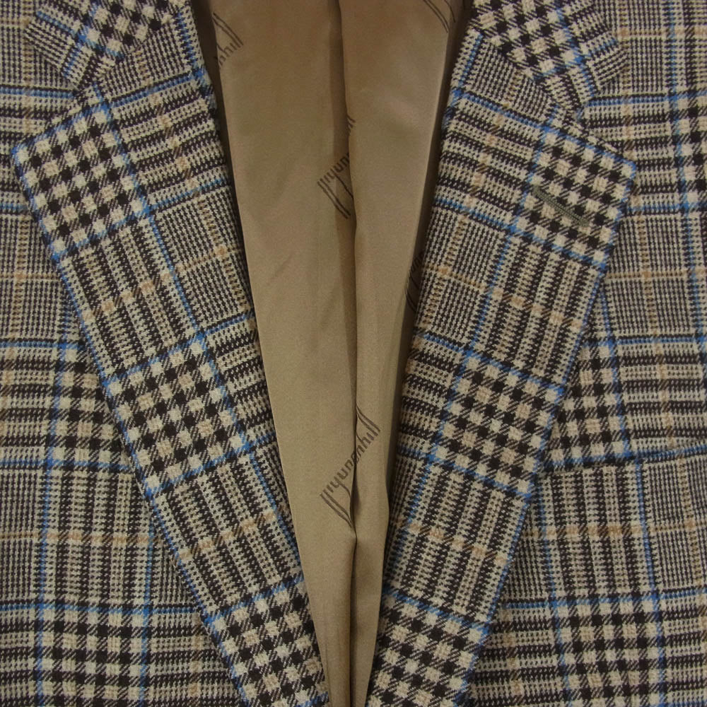 Dunhill ダンヒル STEVEN HITCHCOCK ウール シルク テーラード ジャケット ブラウン系 48【中古】