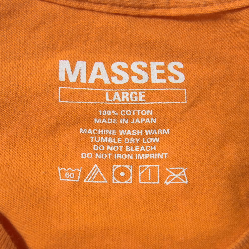 MASSES マシス ボーンプリント 長袖カットソー オレンジ系 L【中古】