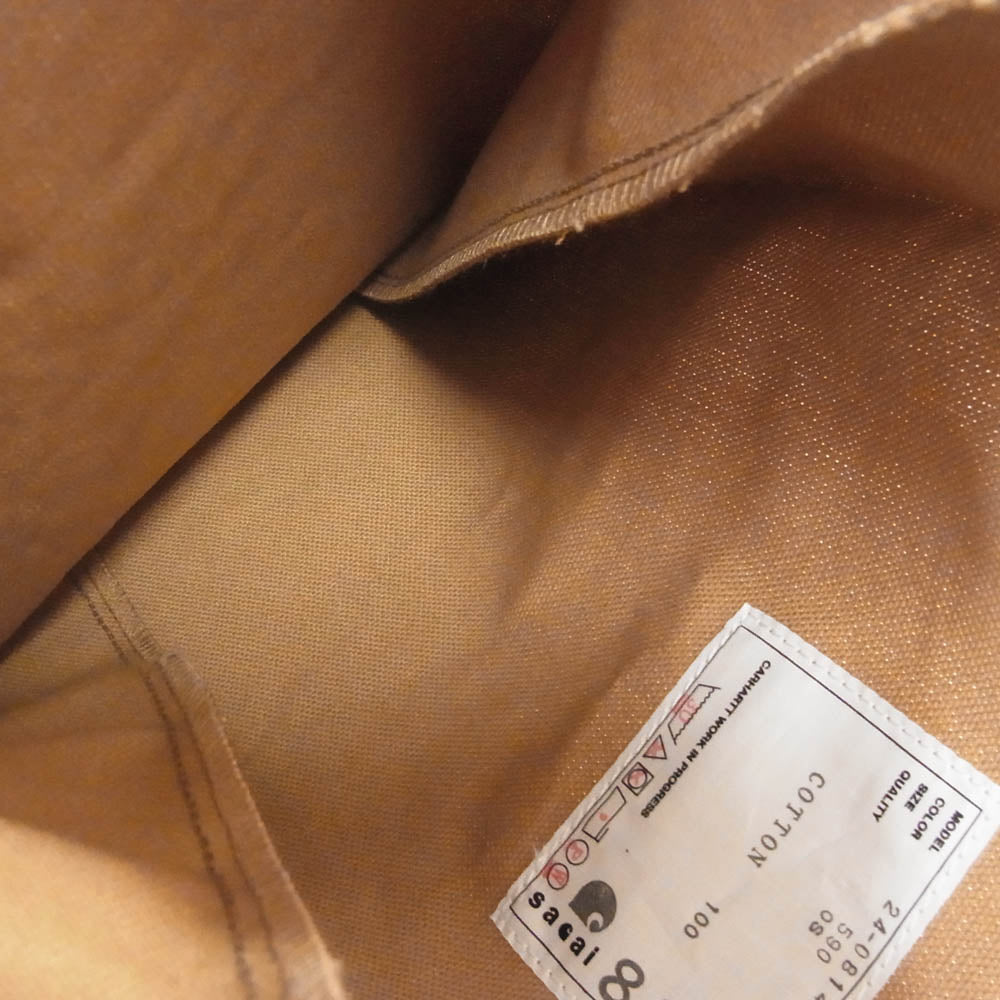 Sacai サカイ 24SS 24-0814S キャンバス ワークインプログレス ノベルティーバッグ ポーチ ブラウン系【中古】