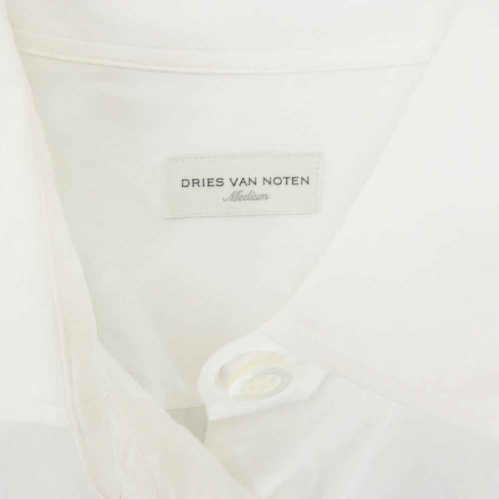 DRIES VAN NOTEN ドリスヴァンノッテン コットン オーバーサイズ 長袖 シャツ ホワイト系 M【中古】