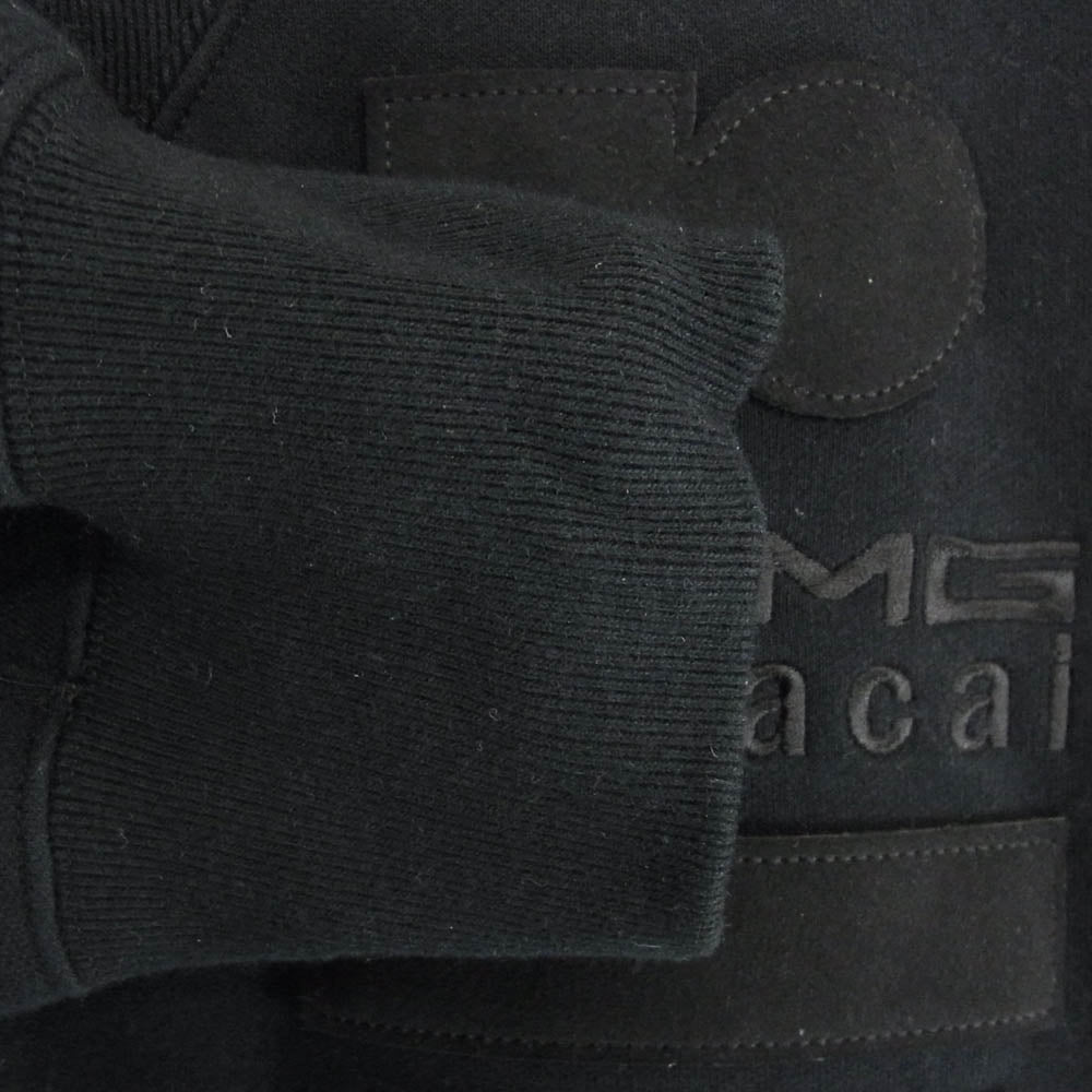 Sacai サカイ 23-0748S × MERCEDES AMG ワッペン ロゴ刺繍 スウェット トレーナー ブラック系 2【中古】