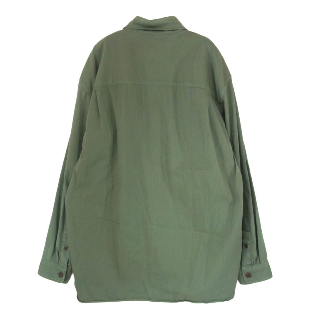 DRIES VAN NOTEN ドリスヴァンノッテン オーバーサイズ ミリタリー シャツ カーキ系 S【中古】