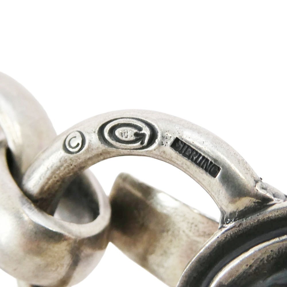 GABOR ガボール ガボラトリー ホールディング スカルプテッドオーバルキーパー オールH.W.Oリンク ウォレットチェーン シルバー系【中古】