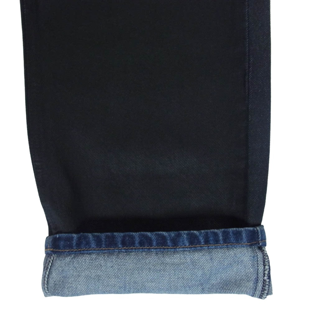 ナマチェコ WAX PAINT DENIM ワックス グラデーション ペイント デニム パンツ インディゴブルー系 M【中古】