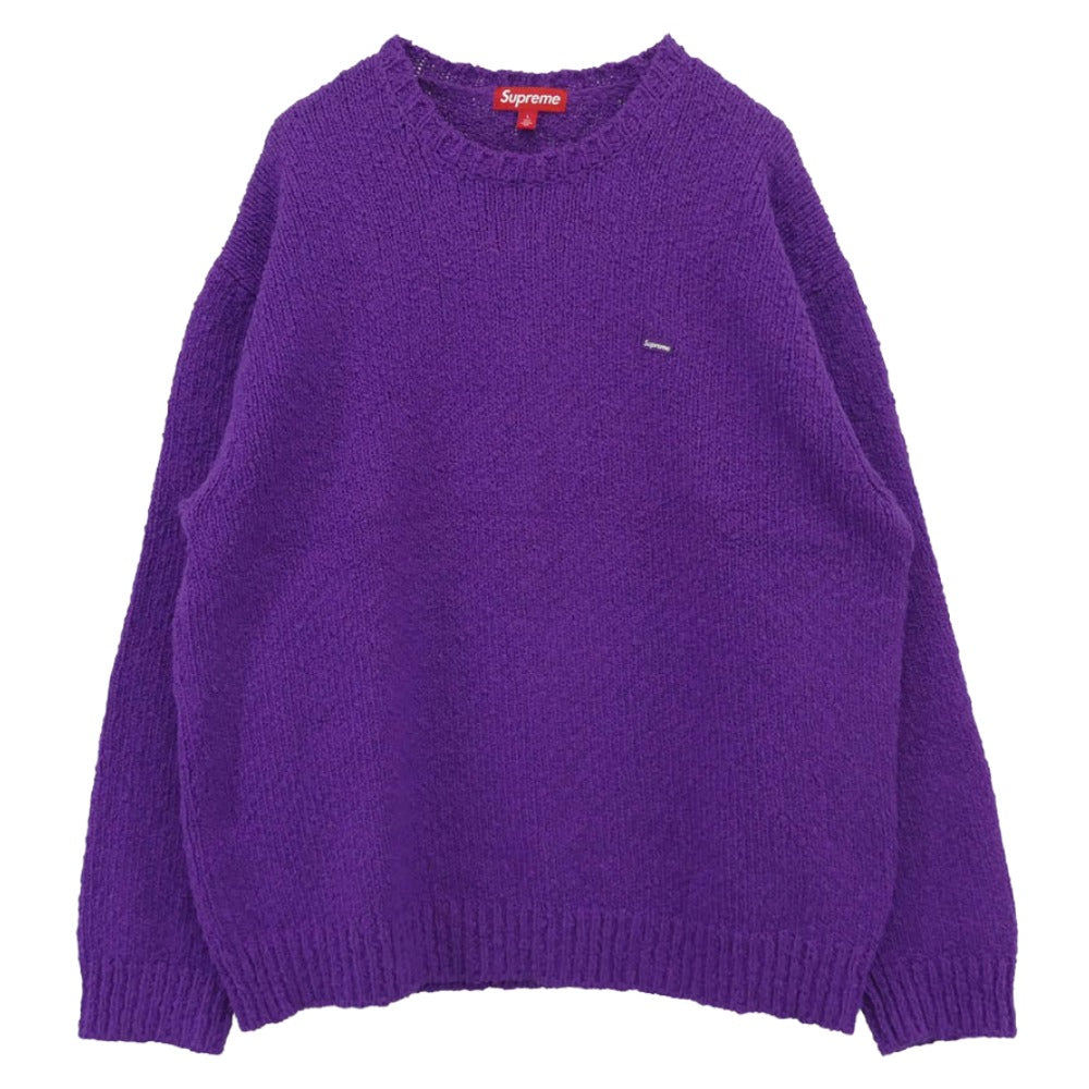 Supreme シュプリーム 24SS Boucle Small Box Sweater ブークレ スモールボックスロゴ セーター パープル系 L【中古】
