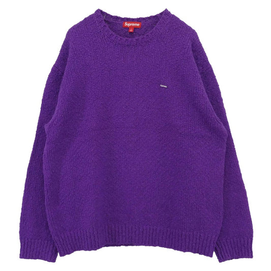 Supreme シュプリーム 24SS Boucle Small Box Sweater ブークレ スモールボックスロゴ セーター パープル系 L【中古】