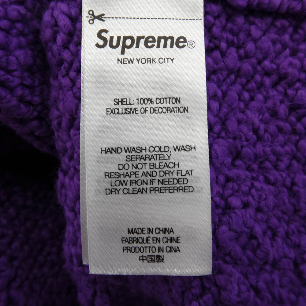 Supreme シュプリーム 24SS Boucle Small Box Sweater ブークレ スモールボックスロゴ セーター パープル系 L【中古】