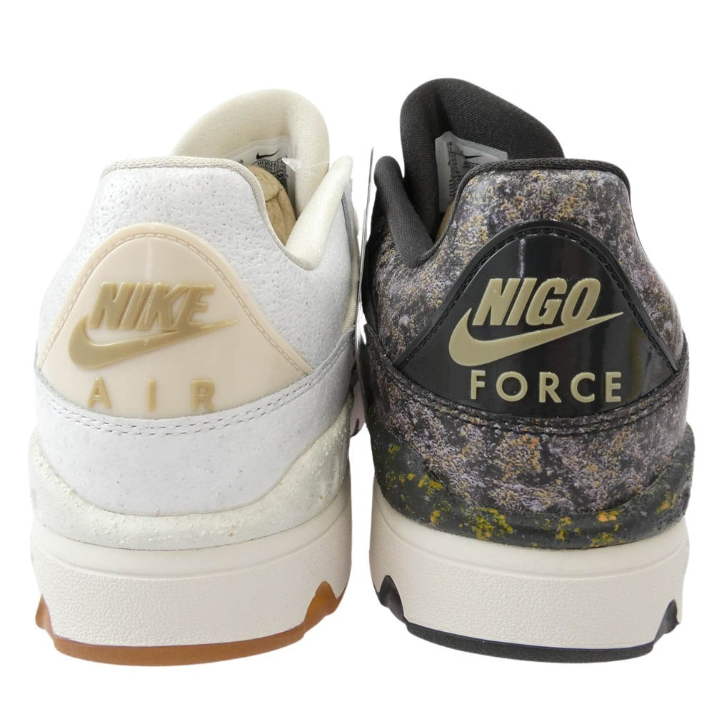 NIKE ナイキ HQ0261-001 【フェイクバスターズ鑑定済】 × NIGO(R) ニゴー Air Force 3 Low SP Kintsugi Phantom and Night Stadium エアフォース3 ロー SP 金継ぎ ファントム アンド ナイトスタジアム スニーカー チャコール系 ホワイト系 29cm【極上美品】【中古】