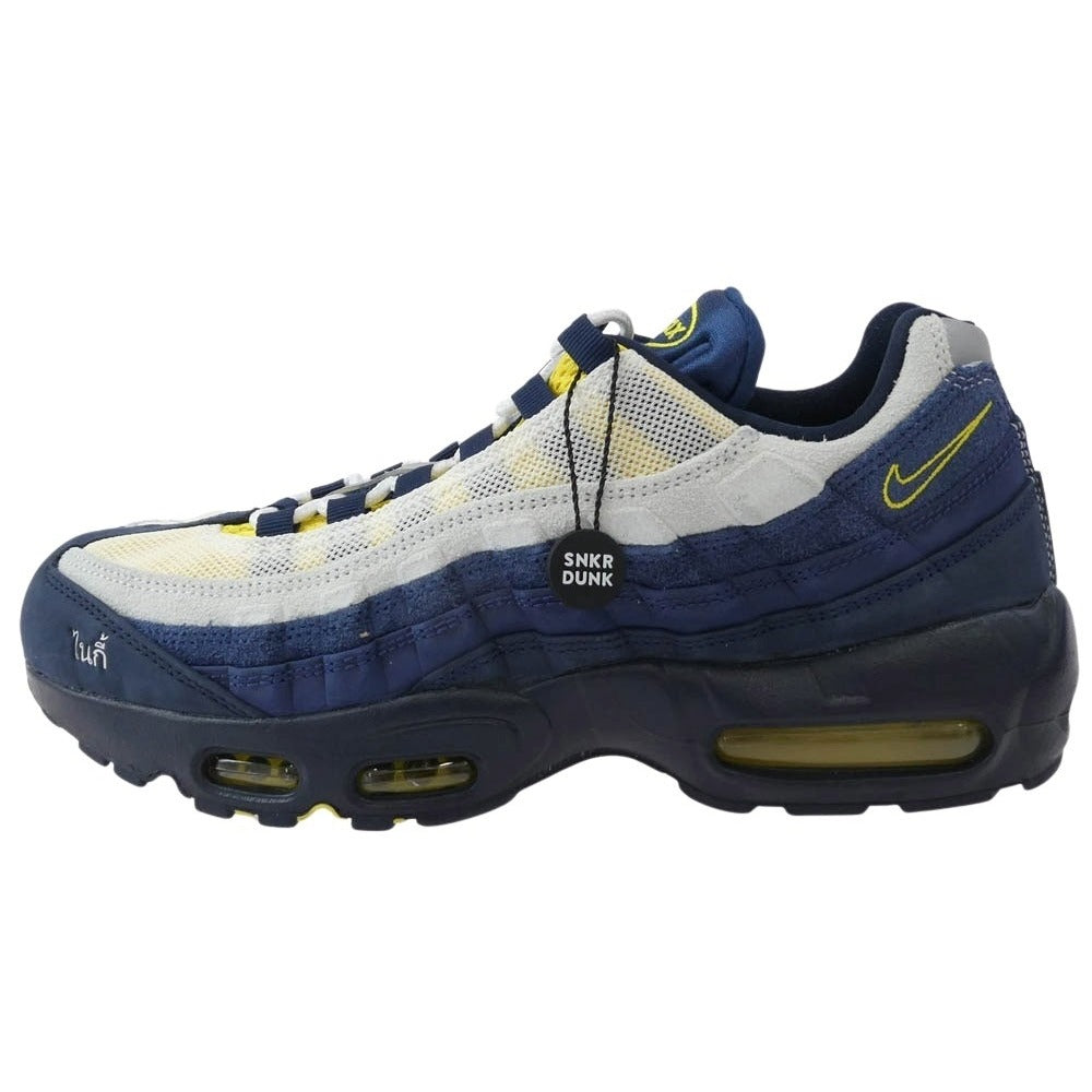 NIKE ナイキ HQ8492-400 【フェイクバスターズ鑑定済】 × Eric Koston エリック・コストン SB Air Max 95 Obsidian and Speed Yellow エアマックス95 オブシディアン アンド スピードイエロー スニーカー ネイビー系 イエロー系 29cm【極上美品】【中古】