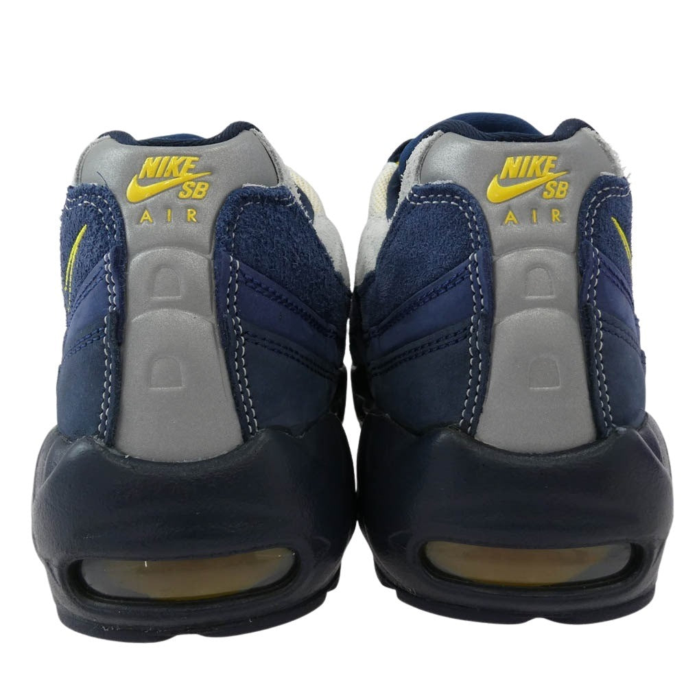 NIKE ナイキ HQ8492-400 【フェイクバスターズ鑑定済】 × Eric Koston エリック・コストン SB Air Max 95 Obsidian and Speed Yellow エアマックス95 オブシディアン アンド スピードイエロー スニーカー ネイビー系 イエロー系 29cm【極上美品】【中古】