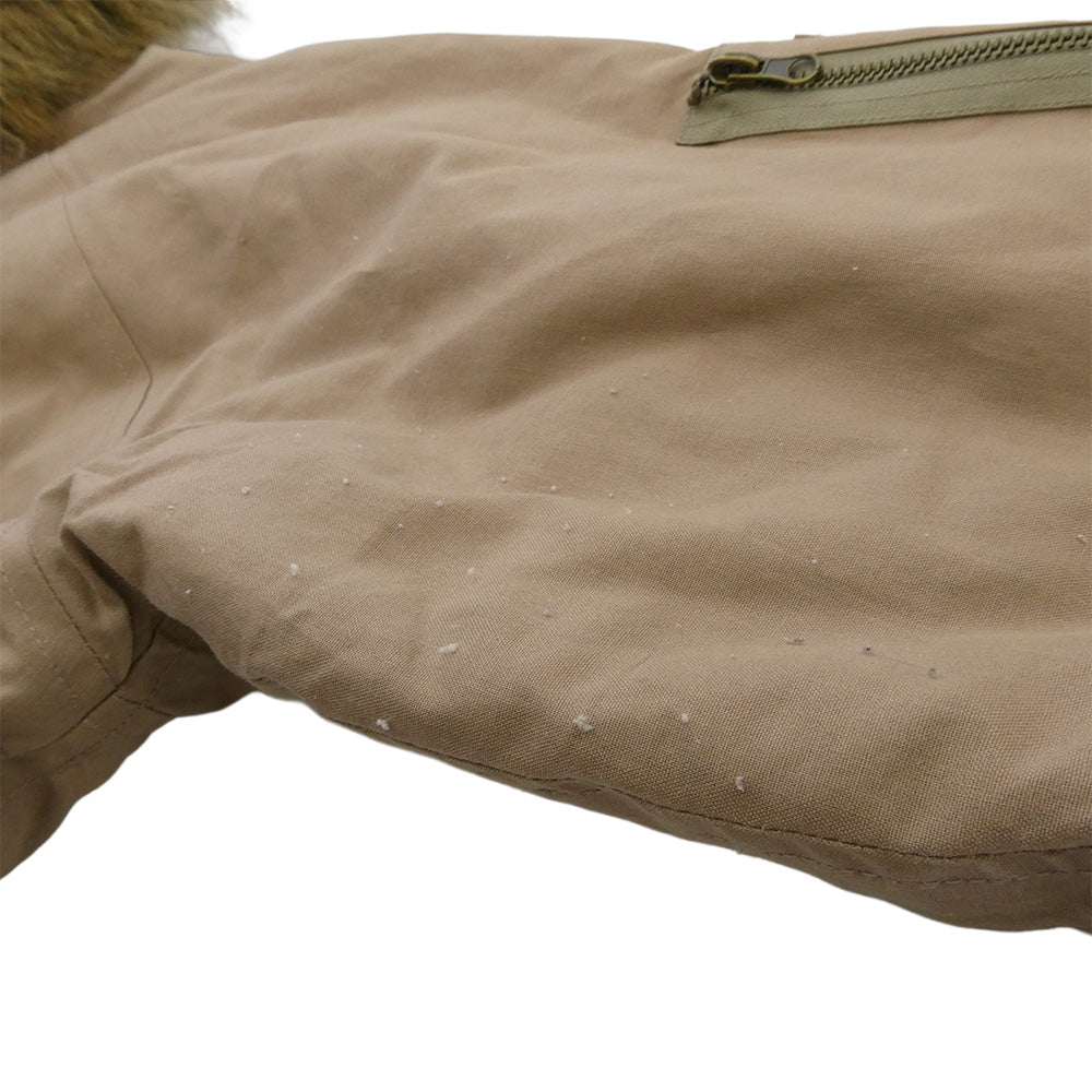 WOOLRICH ウールリッチ 2W5-9413 ファー付き ミリタリー フード ジャケット ベージュ系 L【中古】