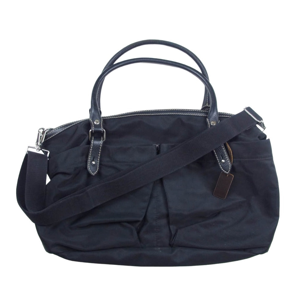 STEFANOMANO ステファノマーノ 2way ナイロン ショルダー バッグ ブラック系【中古】