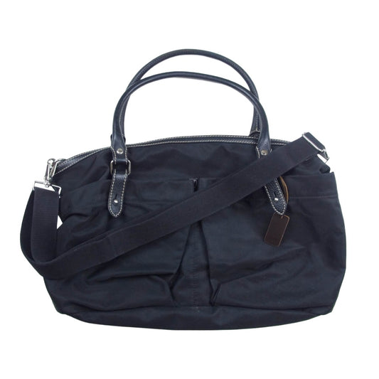 STEFANOMANO ステファノマーノ 2way ナイロン ショルダー バッグ ブラック系【中古】