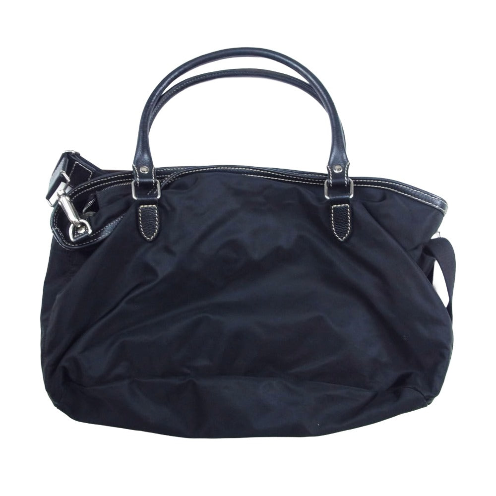 STEFANOMANO ステファノマーノ 2way ナイロン ショルダー バッグ ブラック系【中古】