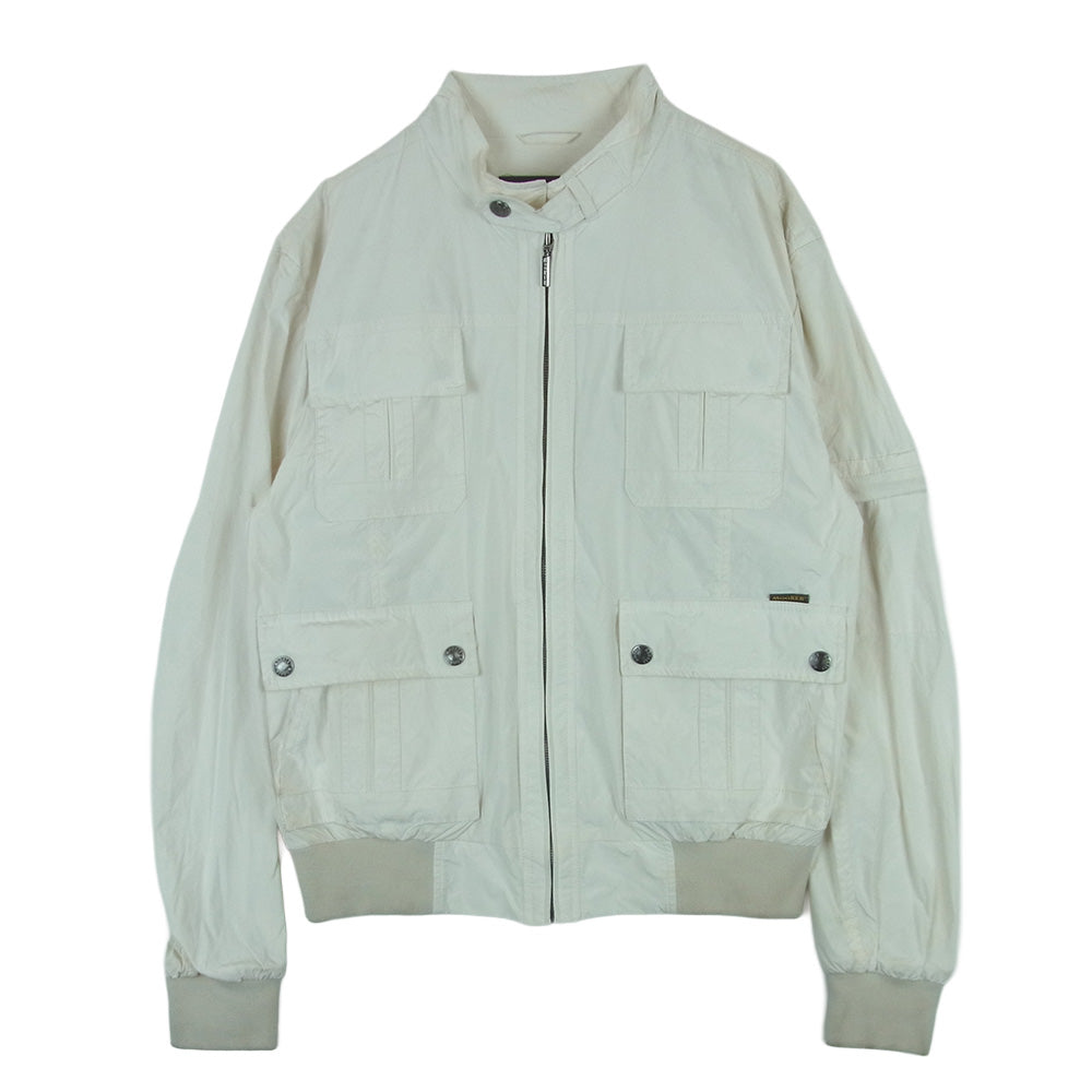 ムーレー FEYEM ジップアップ ポリエステル ナイロン ジャケット イタリア製 オフホワイト系 L【中古】