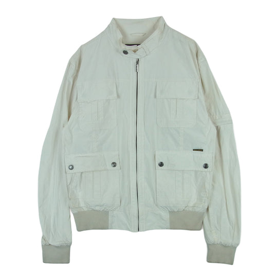 ムーレー FEYEM ジップアップ ポリエステル ナイロン ジャケット イタリア製 オフホワイト系 L【中古】