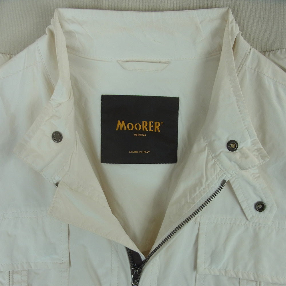 ムーレー FEYEM ジップアップ ポリエステル ナイロン ジャケット イタリア製 オフホワイト系 L【中古】